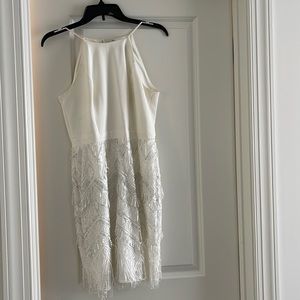 White frill Aidan Mattox dress size 6